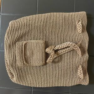 The Sak Tan Knit Tote Bag